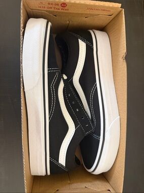 Vans Black and White Old Skool Low-Top Sneakers